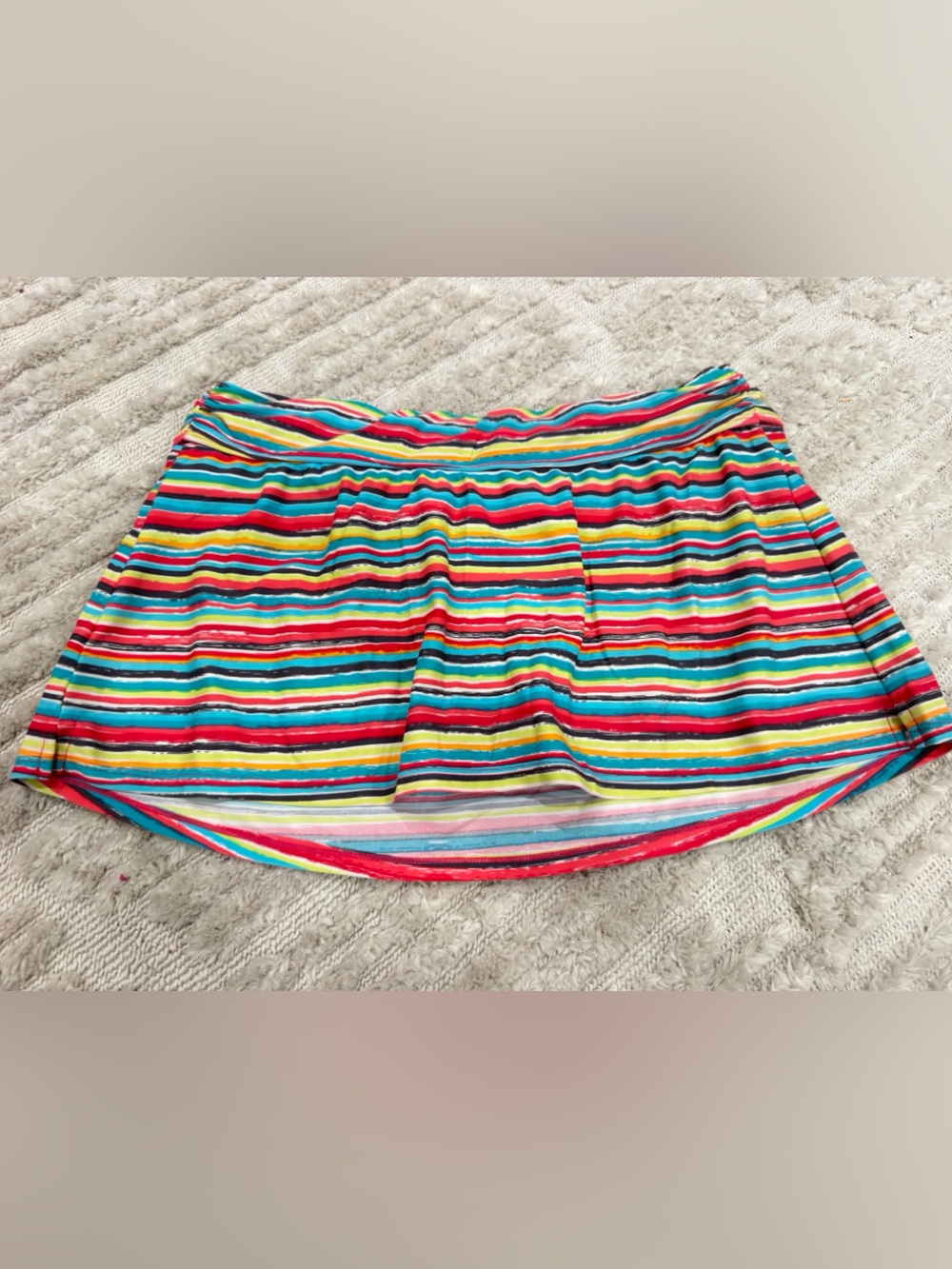 Athleta Multicolor Striped Swim Skirt